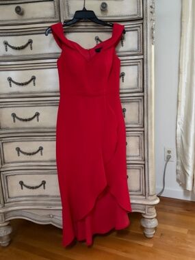 Elegant red Aqua asymmetrical dress
